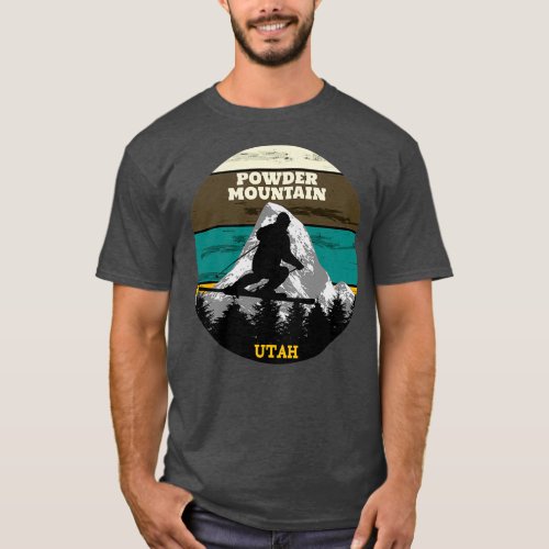 Ski Powder Mountain Ski Slopes Utah T_Shirt