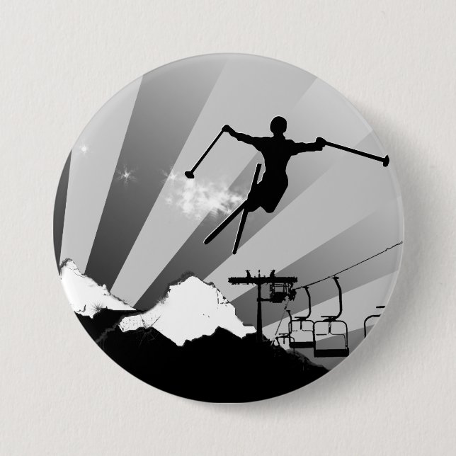 ski powder trail button (Front)