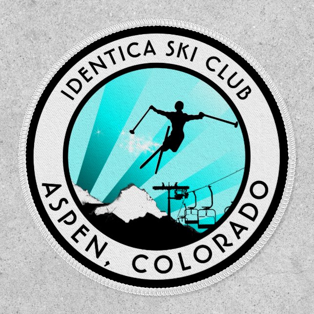 SKI powder trail club patch with location (Front)