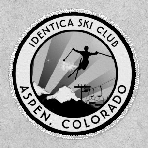 SKI powder trail club patch with location