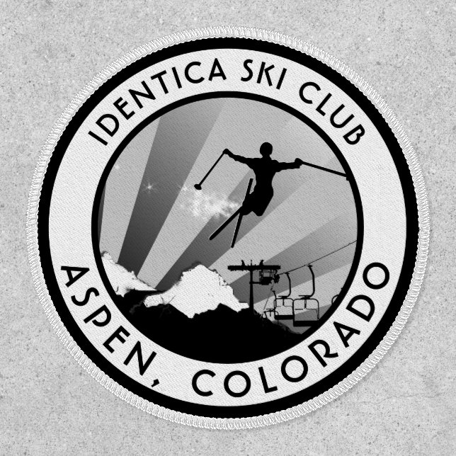 SKI powder trail club patch with location (Front)