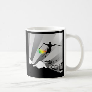 ski powder trail coffee mug