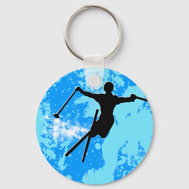 ski powder trail keychain (Front)