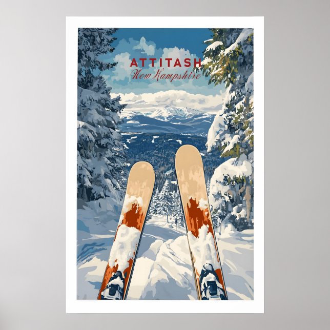 Ski Print Attitash New Hampshire 1 (Front)
