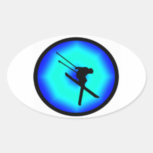 SKI PURE SNOW OVAL STICKER