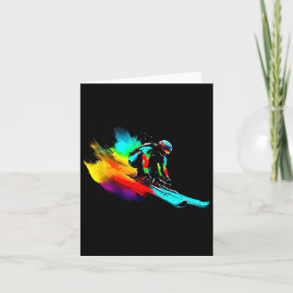 Ski Racing Rainbow Card