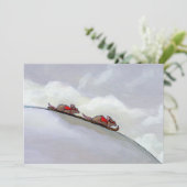 Ski racing rats fun uique art skiing rat painting (Standing Front)