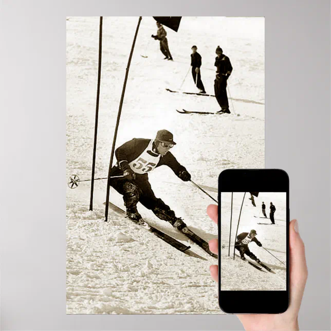Ski Racing Slalom Skiing Sports downhill Skiing Poster | Zazzle