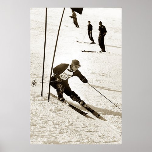 Ski Racing Slalom Skiing Sports downhill Skiing Poster