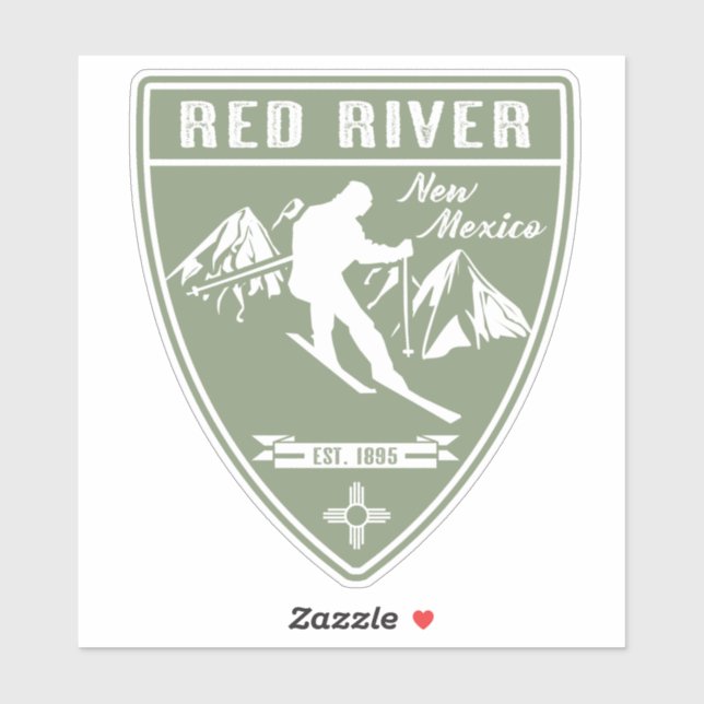 Ski Red River New Mexico Sticker (Sheet)
