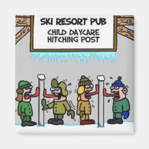 Ski Resort Child Daycare Magnet