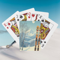 Ski Resort snowy mountain vacation Postcard