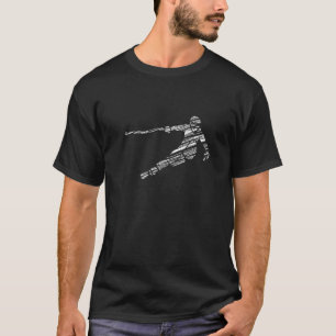 Ski rider silhouette drawn  13 T-Shirt