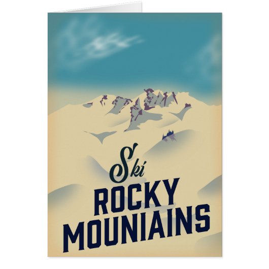 Ski Rocky Mountains USA Cards (Front)