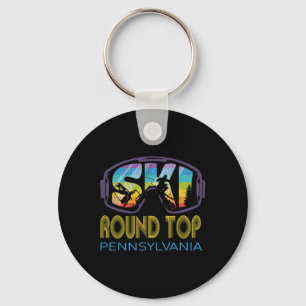 Ski Round Top Pennsylvania Skiing Vacation Keychain