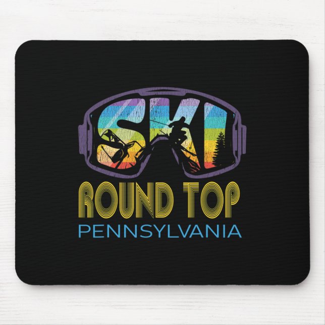 Ski Round Top Pennsylvania Skiing Vacation  Mouse Pad (Front)