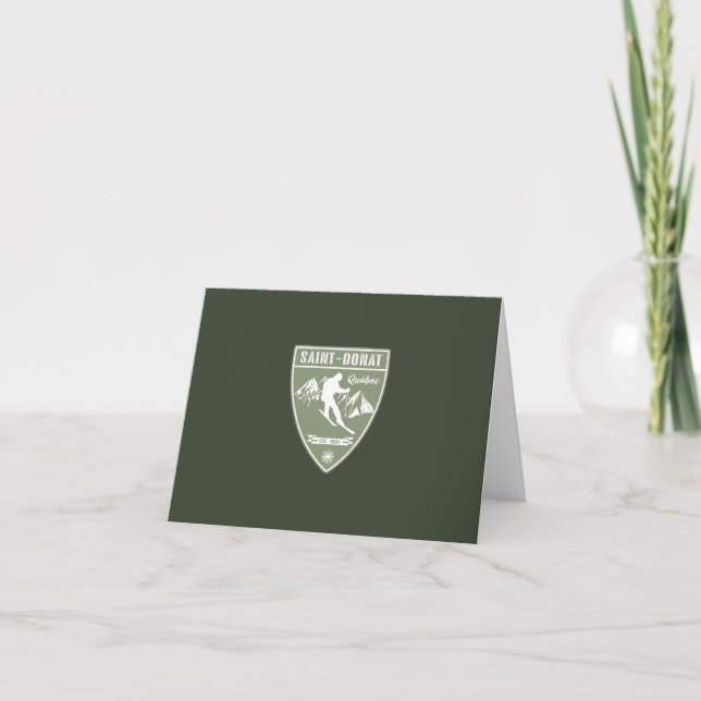 Ski Saint-Donat Quebec Letterpress Thank You Card (Front)