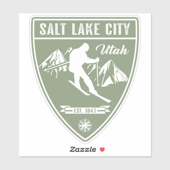 Ski Salt Lake City Utah Sticker (Sheet)