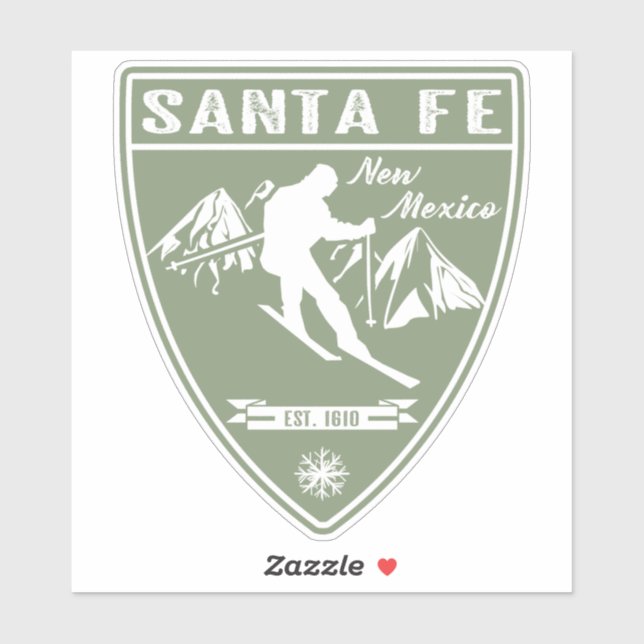 Ski Santa Fe New Mexico Sticker (Sheet)