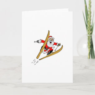 Ski Santa Holiday Card