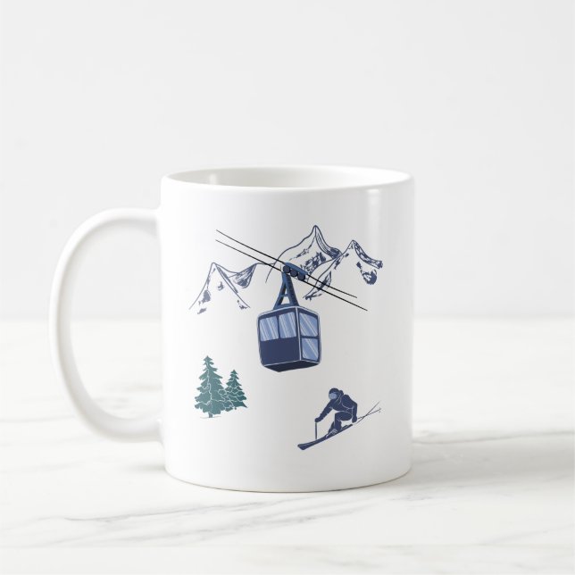 Ski Scene Winter Sports Coffee Mug (Left)