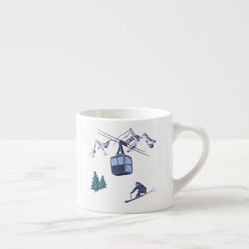 Ski Scene Winter Sports Espresso Cup