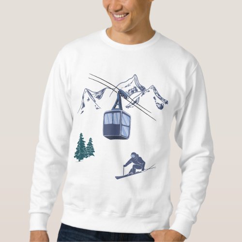 Ski Scene Winter Sports Sweatshirt
