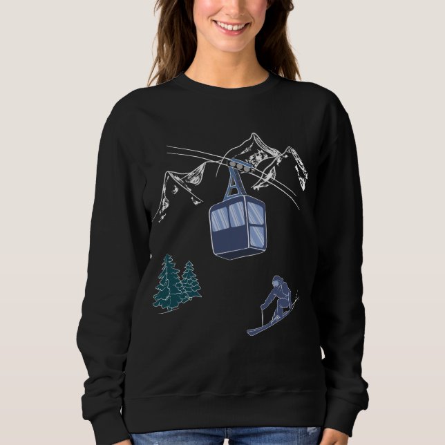 Ski Scene Winter Sports Sweatshirt (Front)