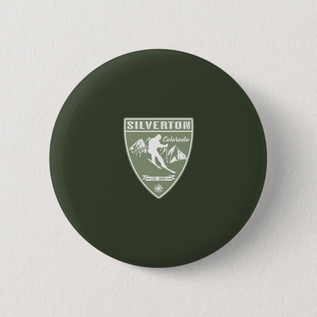 Ski Silverton Colorado Button (Front)