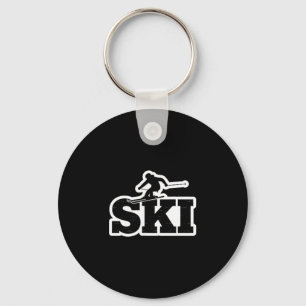 Ski skier skiing vacation lover winter sports keychain