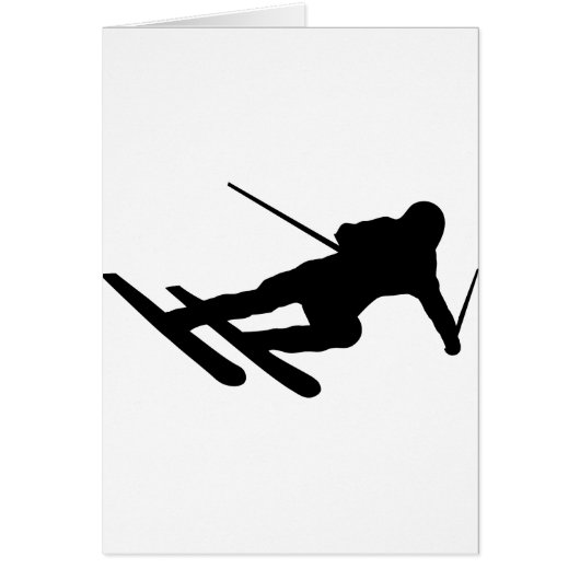 ski skiing downhill skier cards (Front)
