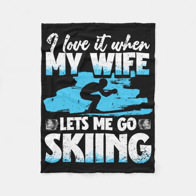 Ski Skiing Winter Sport _1  Fleece Blanket (Front)