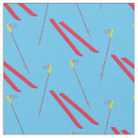Ski Skiing Winter Sports Red Fabric
