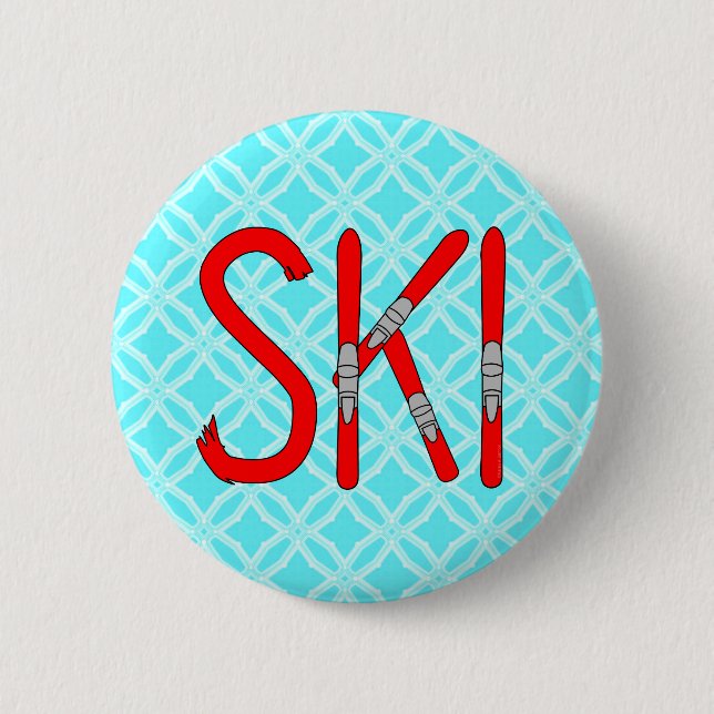 Ski Skis Button (Front)