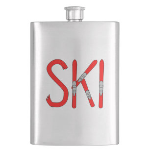 Ski Skis Flask