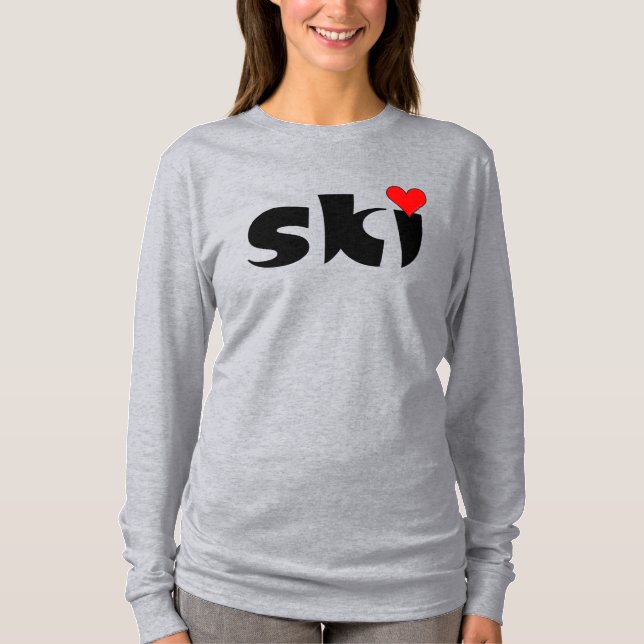 Ski Small Heart T-Shirt (Front)