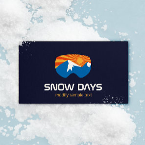 Ski Snow Board Instructor Business Card