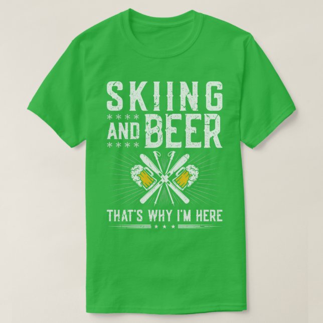 Ski Snow Mountains Skiing T-Shirt (Design Front)