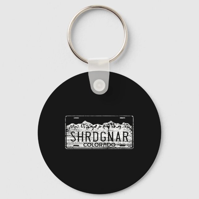 Ski Snowboard Colorado License Plate Shredding Gna Keychain (Front)