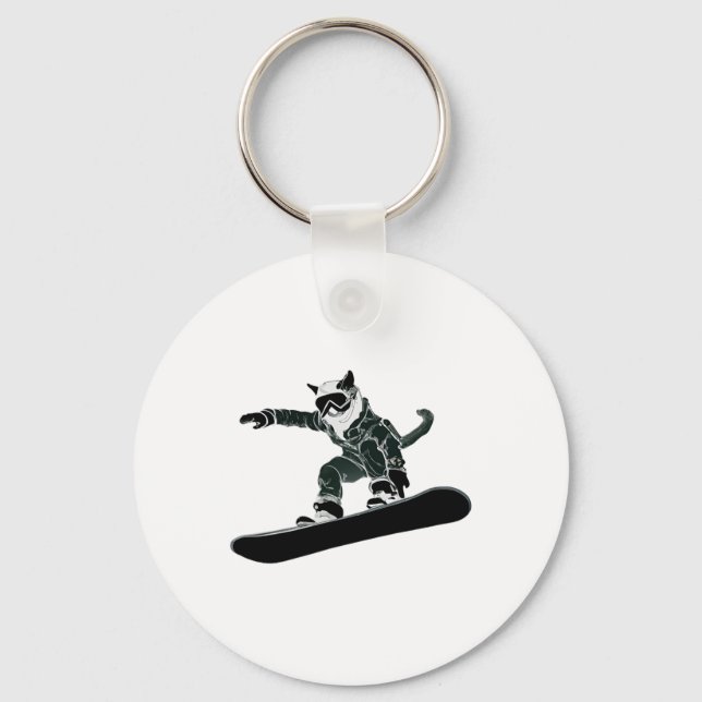 Ski Snowboard Goggles Funny Skiing Snowboarding Ca Keychain (Front)