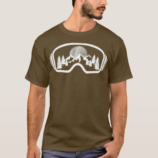 Ski Snowboard Goggles Skiing Snow Mountain Winter  T-Shirt