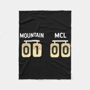 Ski Snowboarding Injury Mcl Get Well Recovery  Fleece Blanket