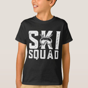Ski Squad Winter Skiing Skiers Matching Team Kids T-Shirt