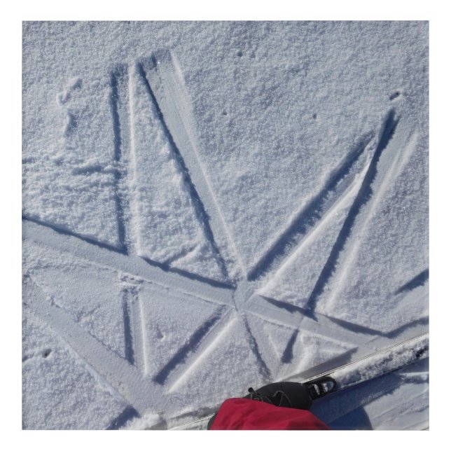 Ski Star Acrylic Art Print (Front)