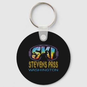 Ski Stevens P Washington Skiing Vacation Keychain