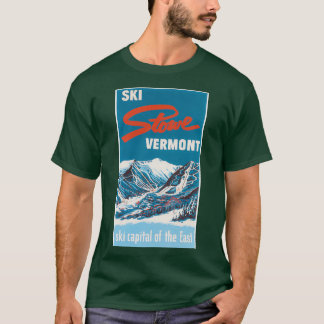 Ski Stowe Vermont Ski Capital of the East Vintage T-Shirt