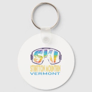 Ski Stratton Mountain Vermont Skiing Vacation Keychain