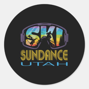 Ski Sundance Utah Skiing Vacation  Classic Round Sticker
