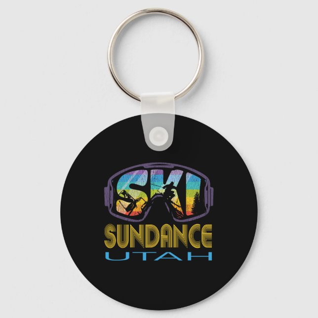 Ski Sundance Utah Skiing Vacation  Keychain (Front)