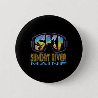 Ski Sunday River Maine Skiing Vacation Button